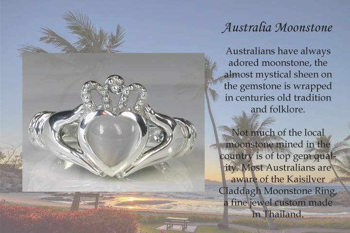 Australia moonstone rings