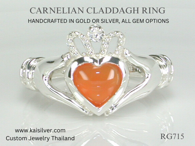 custom carnelian ring