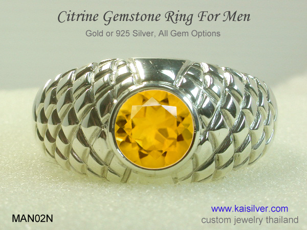 gemstone ring for men