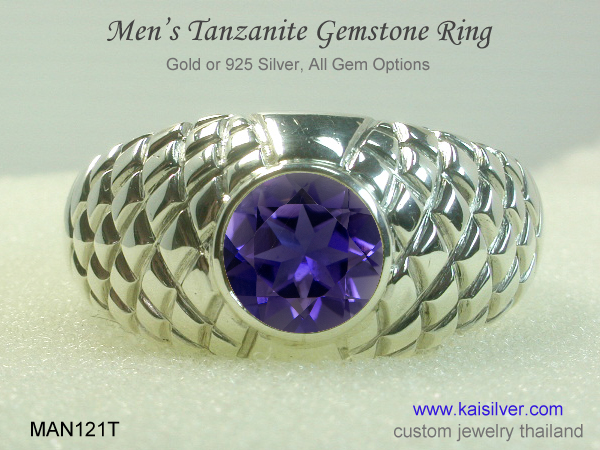 tanzanite gemstone ring custom