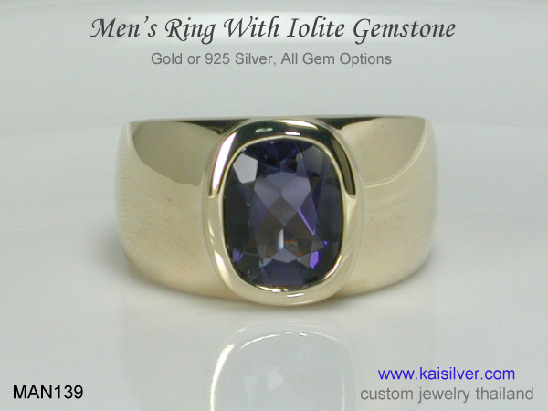 mens gemstone ring 