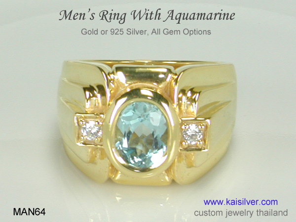 men's aquamarine rings