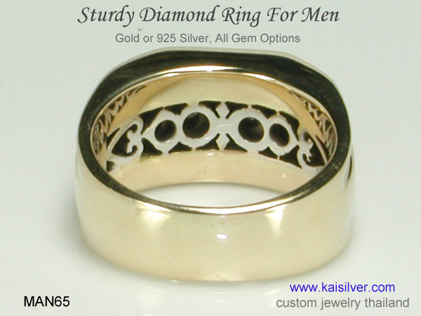 custom made men's diamond ring
