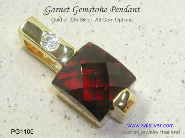 gold pendant gemstone
