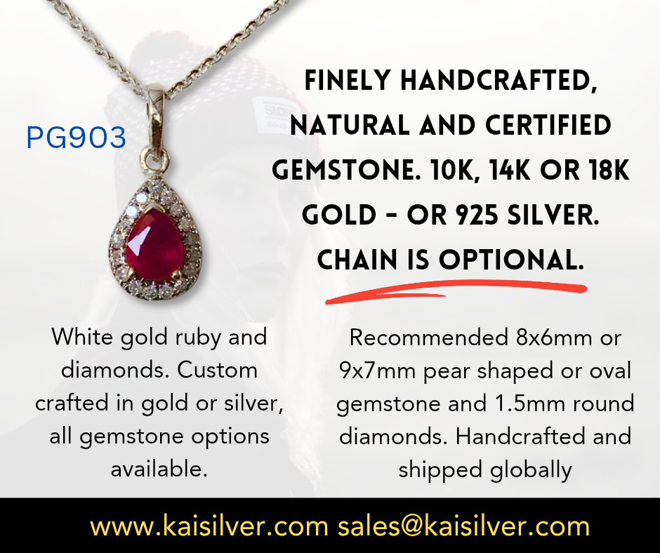 ruby pendant with diamonds