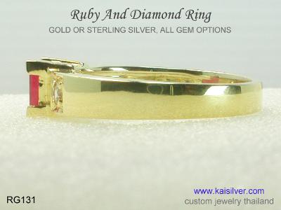 14k ruby gemstone ring