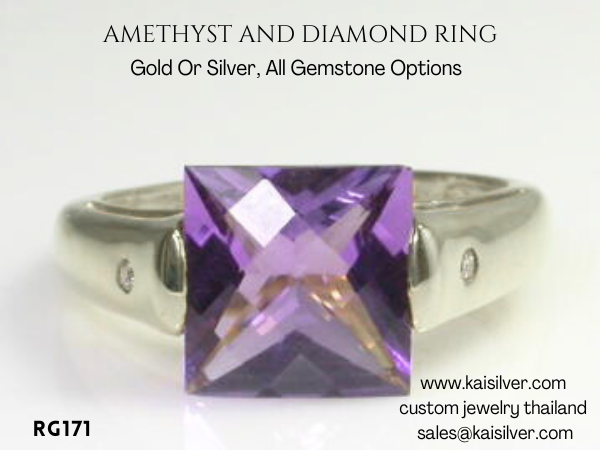 custom gemstone ring kaisilver thailand
