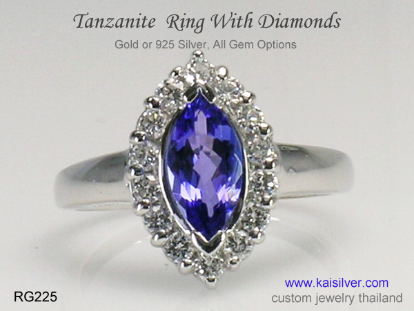 tanzanite gold ring